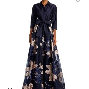 Teri Jon Taffeta Shirtdress